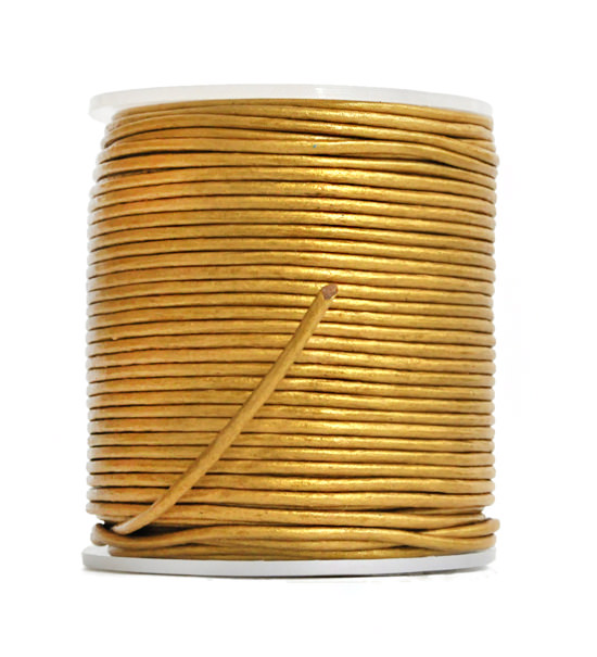 Cordino in cuoio (5 mt) 1,5 mm - Oro metallizzato [3503/1,5-229] - € 3.36 :  Myola, Make Your Trend